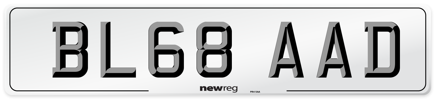 BL68 AAD Number Plate from New Reg